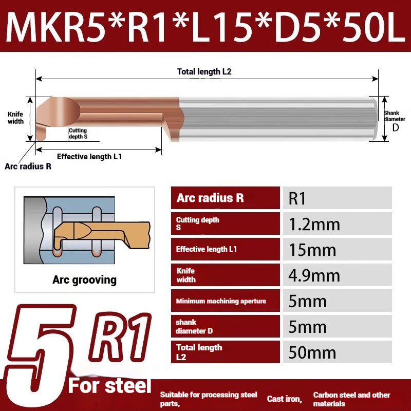 1136-CNC Small Bore Grooving Tool MGR Integral Tungsten Carbide Small Bore Hook Grooving Tool for Steel and Aluminum Internal Grooving Toolholder Shandong Denso Pricision Tools Co.,Ltd.